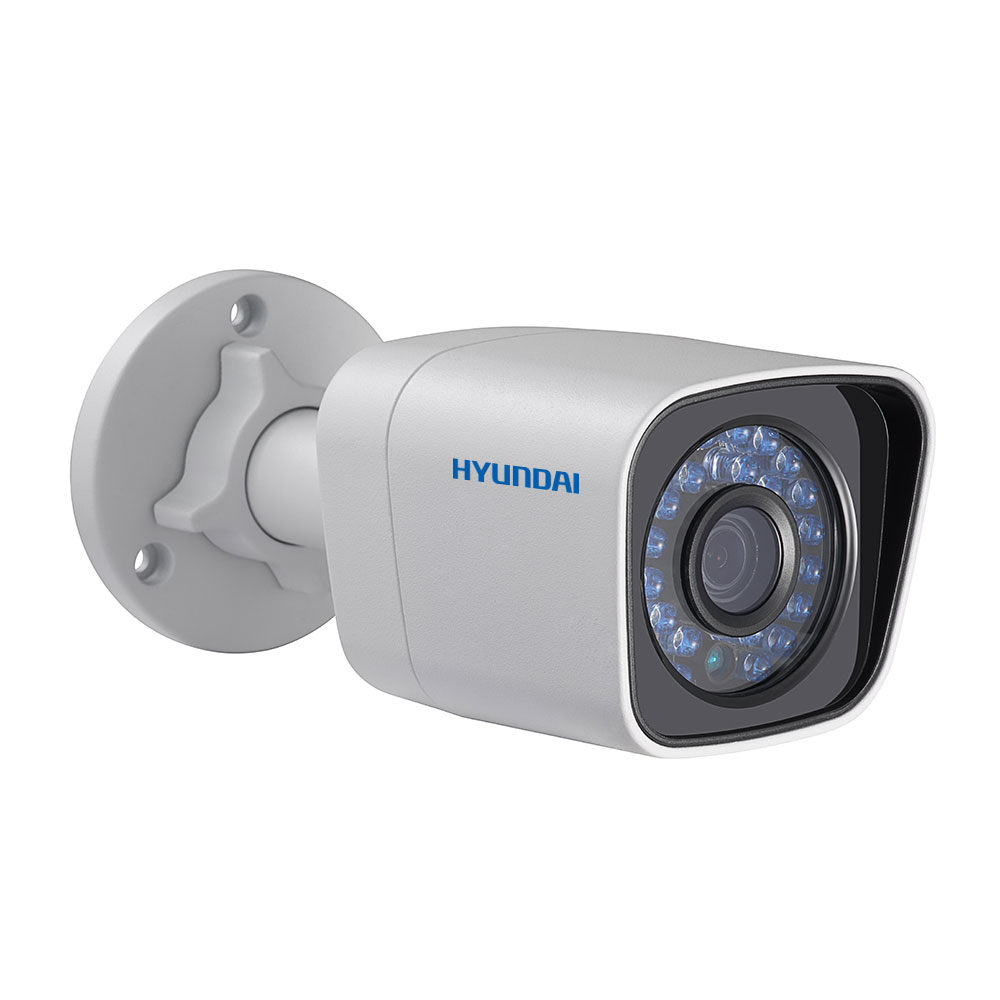 HYU-232 | Caméra bullet IP avec éclairage infrarouge 30m, d'extérieur de 2 Mégapixels. Format H.264/MJPEG. CMOS 1/2,8" de 2MP. Stream Duel. Filtre mécanique. 0,028 lux. Objectif fixe de 3,6 mm (85°). OSD, 3D-NR, BLC, WDR numérique, masquage, ROI. Fonctions intelligentes (IVS). Fente MicroSD//SDHC/SDXC. IP67. 12V CC. PoE.