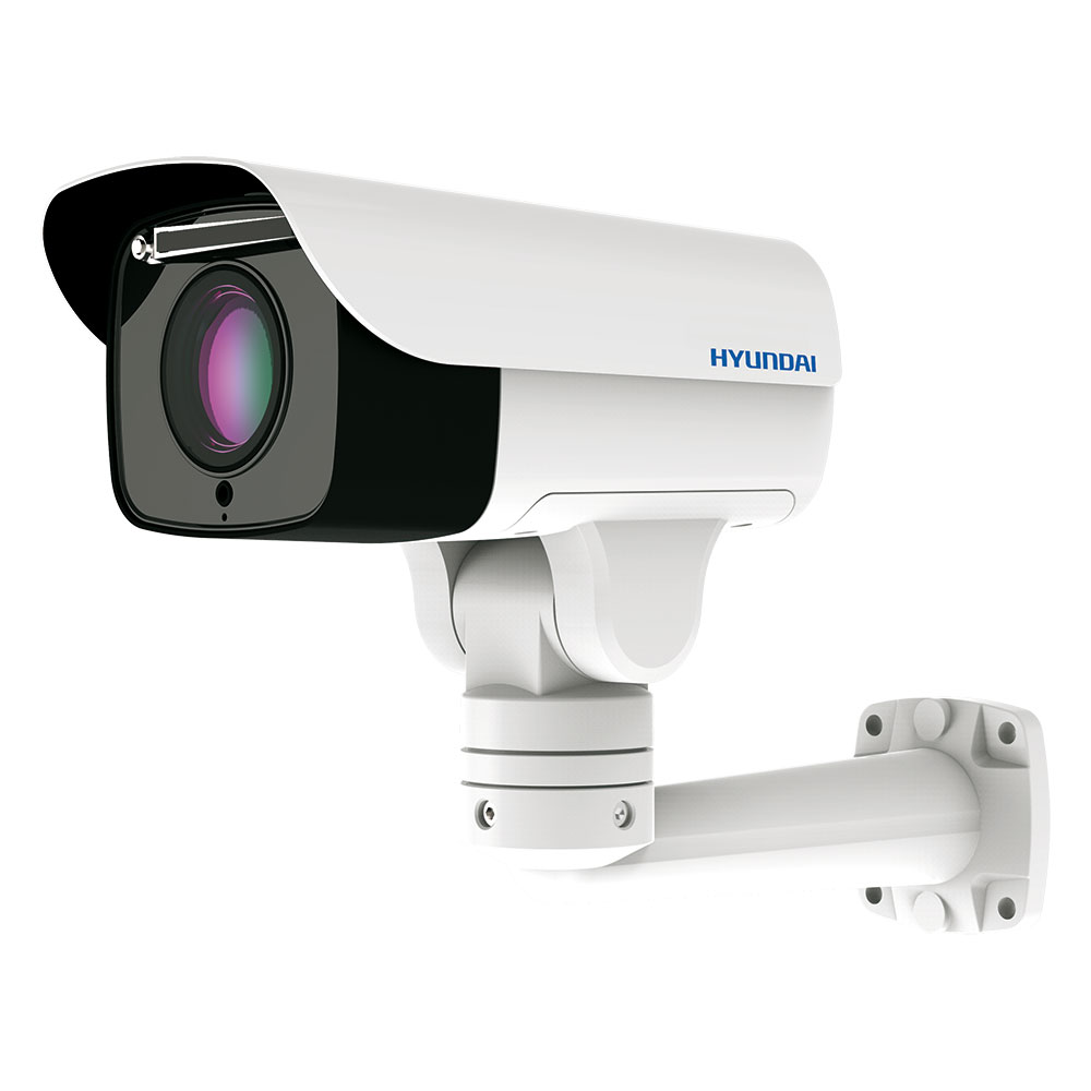 HYU-259 | Caméra bullet PTZ IP avec éclairage IR de 100 m pour extérieur. CMOS 1/2,8 de 3 mégapixels. H.264/H.265/MJPEG/JPEG. Résolution jusqu'à 3MP. Zoom optique 20X. Filtre ICR. OSD, AWB, AGC, BLC, WDR réel, 3D-NR. Positionneur 360°. 256 presets. IP66, Lightning-proof. 12V CC.