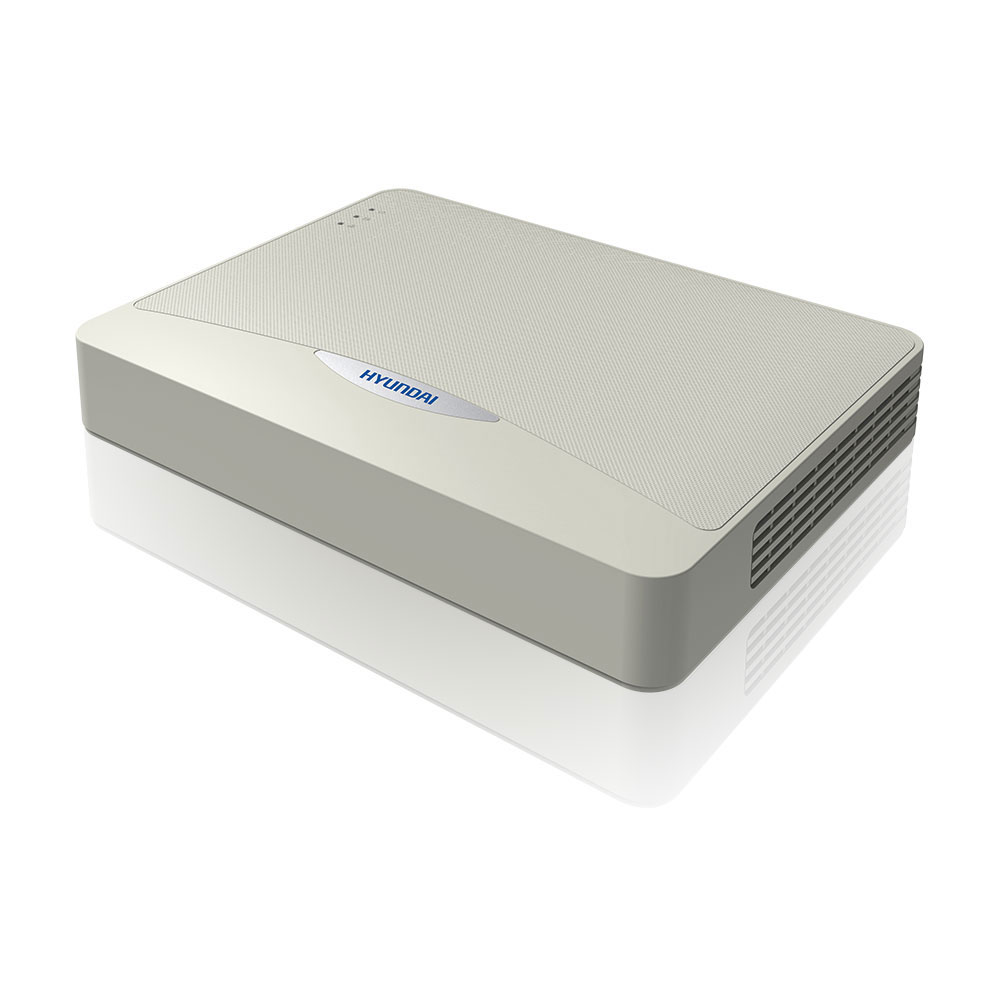 HYU-318 | 8 channel IP NVR with switch PoE. H.264/H.264+. 2 channel playback at 4MP or 4 channel at 1080P. Up to 4 MP display. Recording: 4MP, 3MP, 1080P, 1,3MP, UXGA, 720P, D1/4CIF, etc. 60 Mbps. VGA and HDMI output at 1080P. 2 way audio. 1 HDD SATA supported. 2 USB. Compatible with Onvif, P2P, DDNS. 48V DC. Desktop. 8 PoE ports