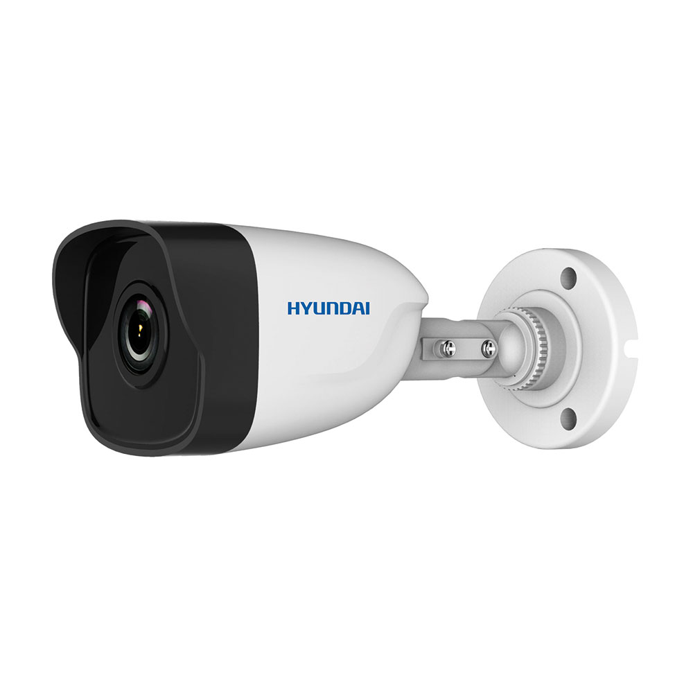 HYU-414 | IP bullet camera with IR of 30m, for outdoors, 2 MP. H.265+, H.265, H.264+, H.264. 1/2,8" CMOS, 2MP. Digital resolution 1080P, 1,3MP, 720P, etc. Mechanical filter. 0,01 lux. 2,8 mm (103°) fixed lens. OSD, AGC, BLC, digital WDR, 3D-DNR, motion detection, privacy mask, fixed ROI. IP67. 3AXIS. 12V DC. PoE.