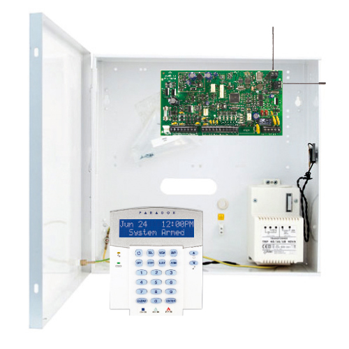 PAR-102F | Kit composé par: 1x Centrale PCBMG5050 hybride de 6 a 32 zones avec récepteur via Radio