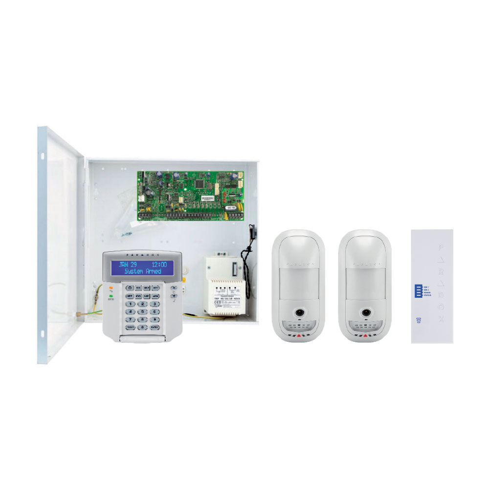 PAR-247 | Kit compuesto por: 1x Central PAR-16 (PCBSP5500) de 5 zonas, 1x Caja metalica grande PAR-116 con transformador, 2x cámar