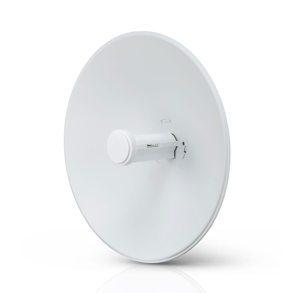 SAM-4381 | Dispositivo wireless (802.11ac) para punto-a-punto. 5GHz. 64~140Mbps a 20MHz. Hasta 25 km en campo abierto. Ganancia de antena de 25 dBi. Apertura de 10°. 1x RJ45 puerto Ethernet. Alimentador PoE 24V incluido.