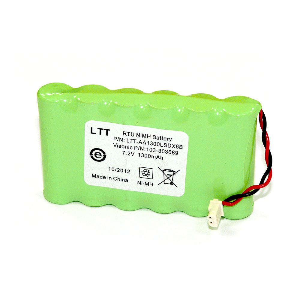 VISONIC-161 | Pack de 6 baterías NiMH tamaño AA de 7,2V /1,3Ah para centrales PowerMaster-30.